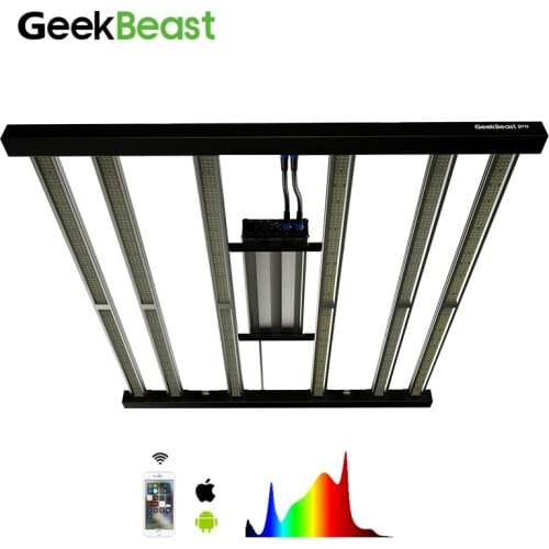 Geeklight new design 630W led lamp lm301b/h 660nm UV IR led grow light bar with Meanwell driver even par map PPFD Geekbeast Pro