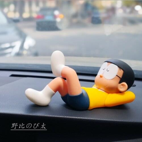 Cartoon Doraemon Sleeping Nobi Nobita Figure Model Toy Cute Lunch Break Nobi Nobita Car Ornaments Desktop Decoration Kids Gifts