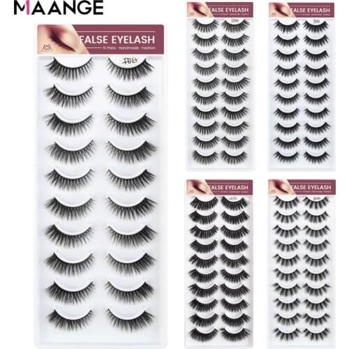 2019 NEW 5/10 pairs 100% Real Mink Eyelashes 3D Natural Soft False Eyelashes 3d Mink Lashes Eyelash Extension Makeup Kit Cilios