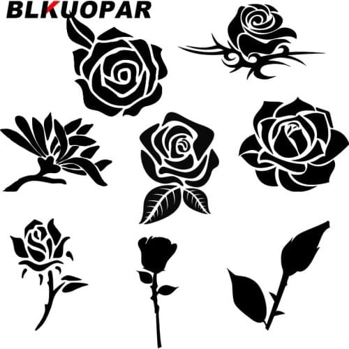 BLKUOPAR for Rose Car Stickers Fashionable Waterproof Decals Occlusion Scratch Car Accessories Laptop Windows RV Decor