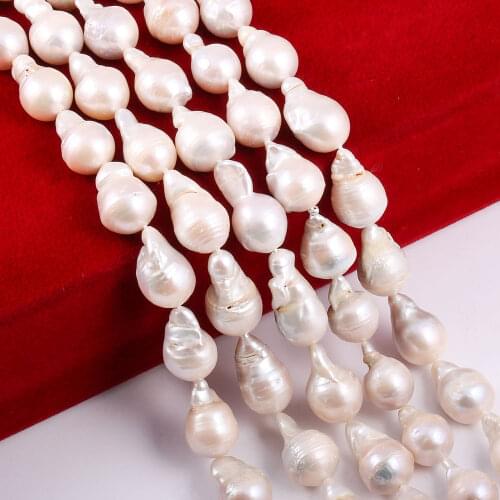 Natural Baroque Pearl Water Drop Beads White Pearl Beads for DIY Jewelry Making Necklace Bracelet Earings Size 15x20mm