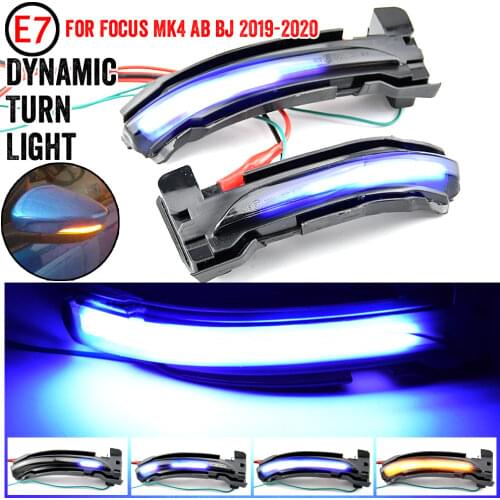 For Ford Focus 4 MK4 2019 2020 LHD Dynamic LED Turn Signal Lights Blinker Sequential Rear View mirror Turn Signal Light