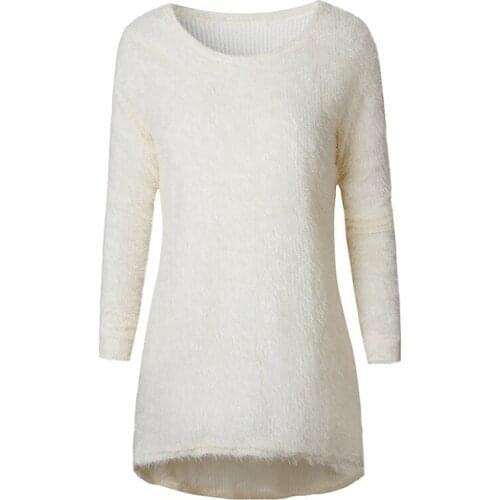 Plus Size Knitted Sweaters Women O Neck Pullovers Casual Loose Long Sweater Winter Fashion Clothes Pull Femme Hiver