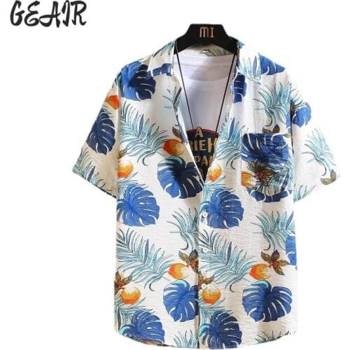 Loose Floral Shirts for Men 2020 Summer Mens Hawaiian Casual Beach Shirt Youth Adults T Shirt Strretwear Factory Wholesale OEM