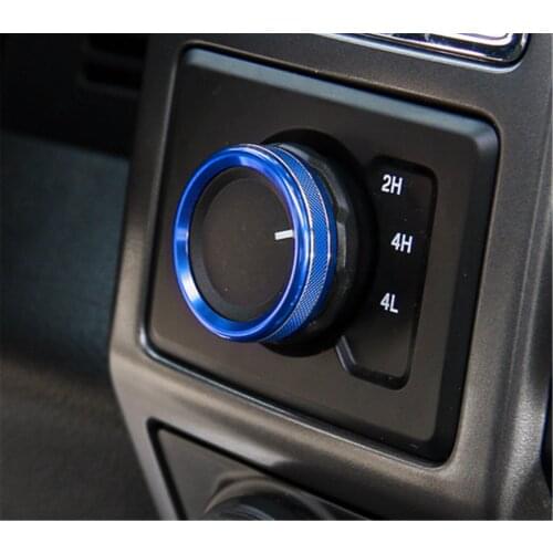 Interior Decoration Four-Wheel Drive Switch Ring Cover Trim for Ford F150 2016+ Stylish Car Decal Sticker Car Accessories
