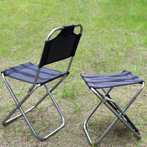 Outdoor Fishing Chair Aluminum Alloy Oxford Fabric Folding Stool Camping Hiking Foldable Seat