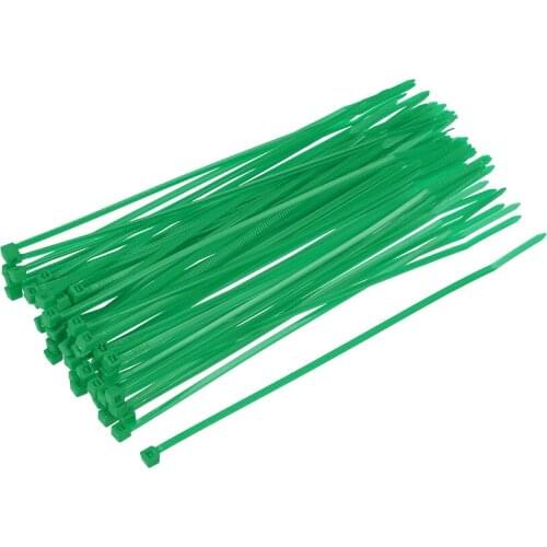 Uxcell 300pcs Nylon Cable Ties 150mmx1.8mm Indoor Outdoor Zip Tie Wraps Green Single-use Locking Flexible Cable Tie