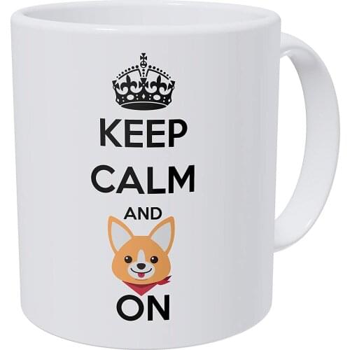 Keep Calm and Corgi on 11 Ounces Funny Coffee Mug
