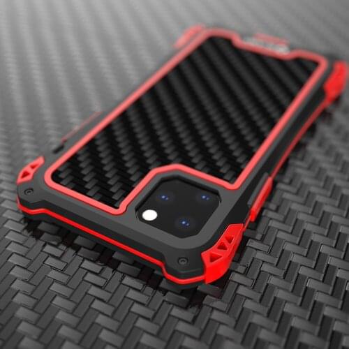 Waterdicht Schokbestendig Telefoon For Iphone 12 Case Iphone 11 Pro MAX Carbon Fiber Cover Heavy Duty Hybride Robuuste Armor