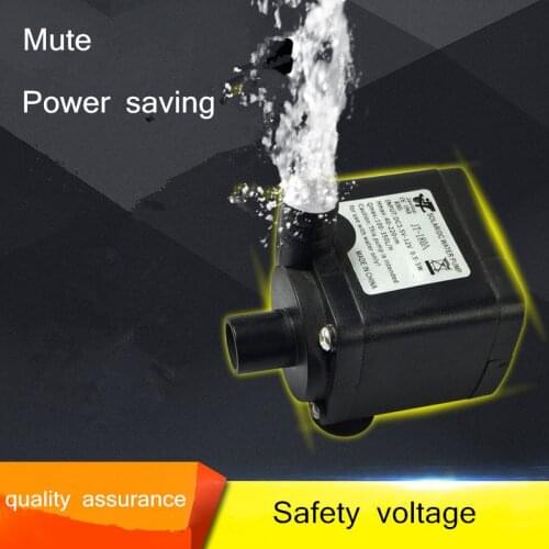 Micro DC Water Pump Computer Water Cooling Pump Electric Vehicle Submersible Pump Aquarium Pump DC12V-24V 350L/h