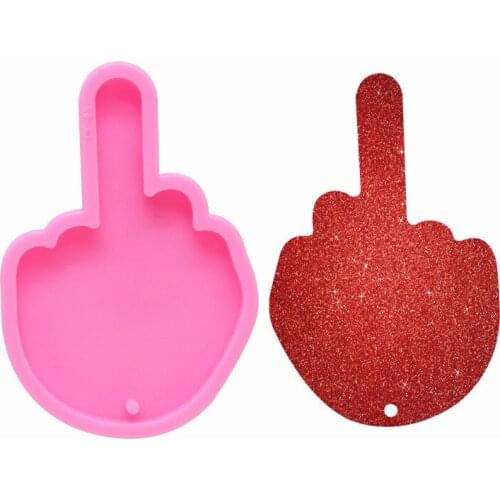 Bright New Love Sign Hand Middle Finger Mold Silicone Molds Diy Jewelry Making Silicone Epoxy Resin Mold Cake Tool Baking Tool