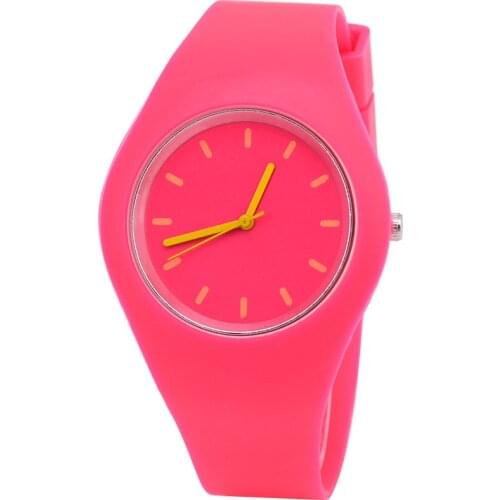 Woman Fashion Casual Silicone Strap quartz watch Candy-colored Jelly watch Ladies Fashion Dress Quartz Wristwatch Female Watch