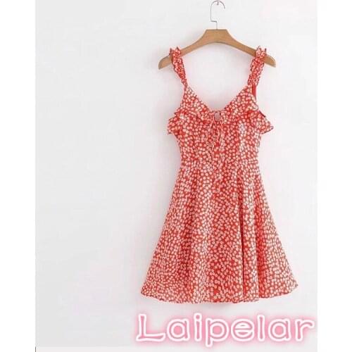 2020 Summer dress women dresses sexy off shoulder v-neck mini dress womens print sleeveless beach party backless chiffon dress