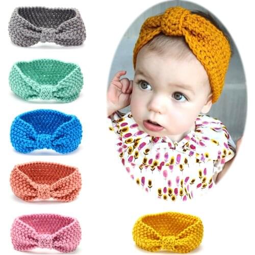 1Pcs Bohemian Baby Headband Girls Knotted Soft Knitted Elastic Baby Girl Headbands Hair Accessories Baby Shower Baptism