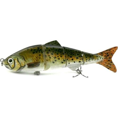 1pcs Fishing Wobblers Lifelike Jointed Lure Crankbait Hard Fishing Lures 12cm 16.8g 4 Segments Pesca Artificial Fishing Hooks