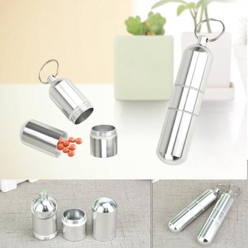 Stainless Steel Portable Silver Cigarette Box Sealed Cigarette Case Waterproof Multi-function Storage Boxes Bins Outdoor Tools