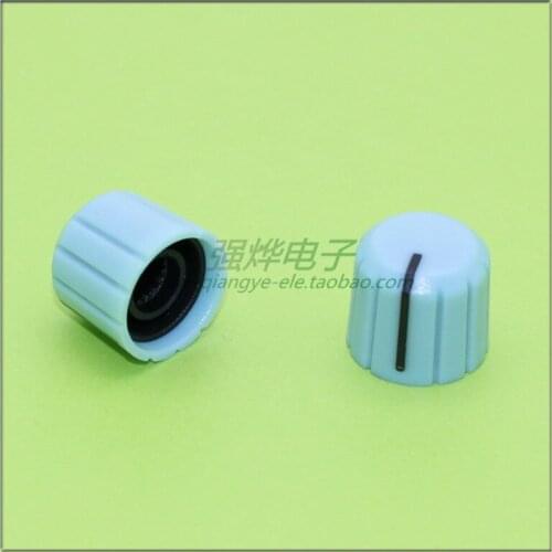 10 pieces 15*13.5MM blue black plastic knob potentiometer knob speed control knob flower shaft inner hole 6MM