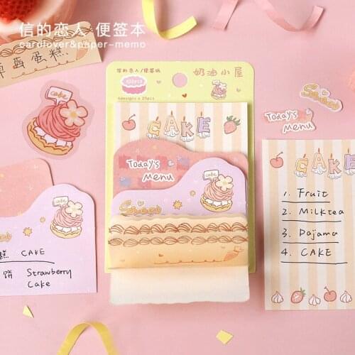 100Sheets/pack Kawaii Cute Flower Dog Sticky Notes Memo Pad Pocket Stationery Agenda Planner School Supplies Bullet Journal n825