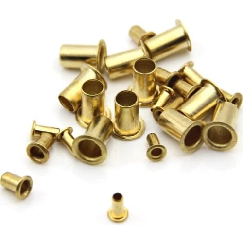 100pcs High Quality M2.5/3/3.5 Copper Hollow Rivet Nuts Double-sided circuit board PCB vias nails Tubular Rivets