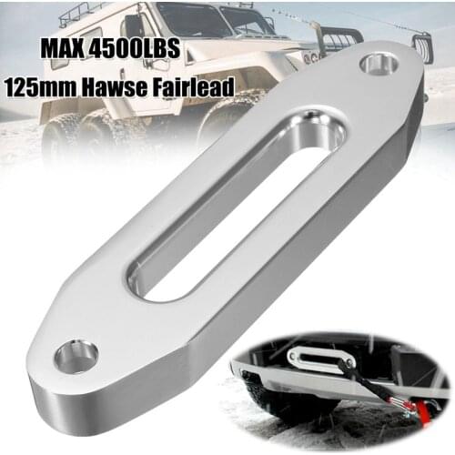 125mm 4000LBS Universal Chrome Billet Aluminum Hawse Fairlead Synthetic Mount Winch Rope 15000Lbs for SUV ATV UTV