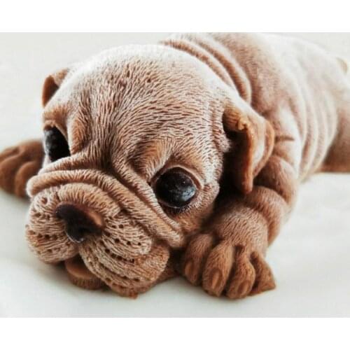 3D Mold For Dog Pretty Mousse Cake Fondant Tool Ice Cream Jelly Pudding Decoration Silicone Mold Fondant Molds Cake Decorating