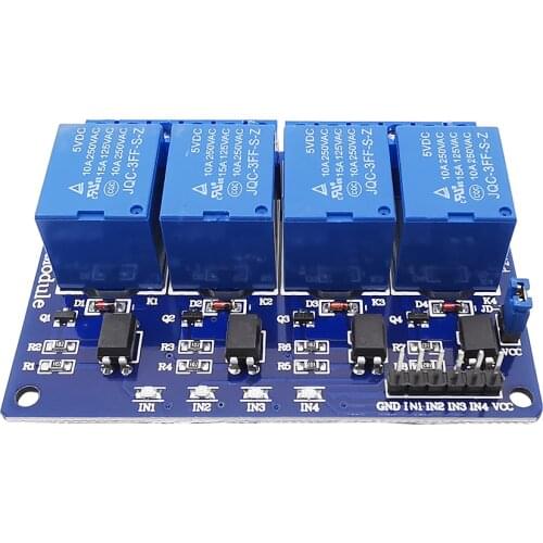 1Pcs 4 Channel Relay Module Control Board with Optocoupler Relay Output 4 Way Relais Module For Arduino