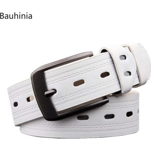 Bauhinia 2021New High Quality Style Mens Antique Pin Buckle Belt With Mens Casual Retro Trouser Belt