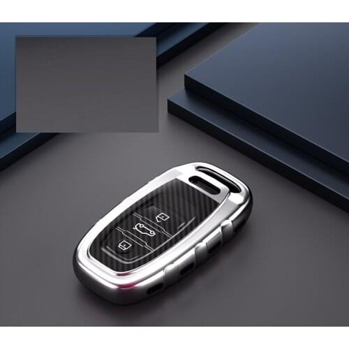TPU+Carbon fiber grain Key Cover Key Case For Audi A1 A3 A4 A5 A6 A7 A8 Quattro Q3 Q5 Q7 2009 2010 2011 2012 2013 2014 2015