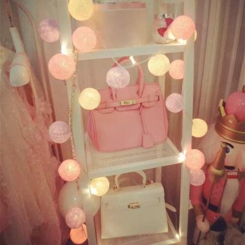 35 Cotton Balls String Decorative Fairy String Light Home Party Wedding Decoration EU Adapter Christmas Supplies Accessories