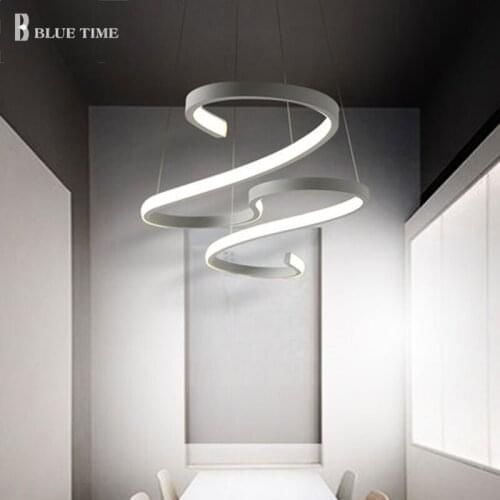 Creative Minimalist Nordic Modern Design Pendant Light S Shape Hanging LED Lamp AC 110V 220V Lustre Luminaire Indoor Fixture