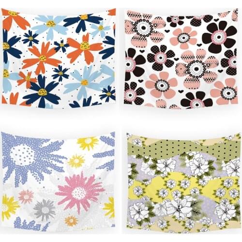 Flower leaves macrame wall hanging moon tapestry room decor aesthetic wall tapestry forest japanese home decor home decor home