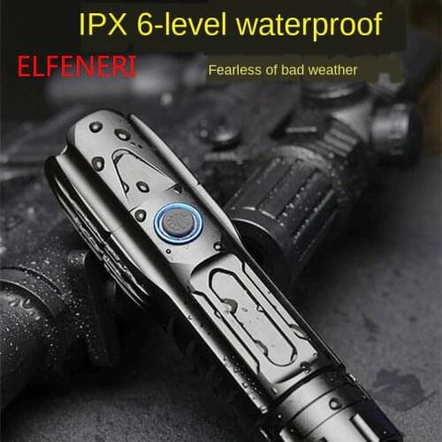 P90 Strong Light Flashlight Rechargeable Super Bright Outdoor LED Strong Light Flashlight Outdoor Charging Portable