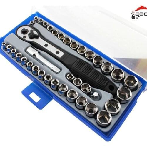 38-piece ratchet wrench socket combination tool repair kit 1/4 3/8 auto repair RTH-38A