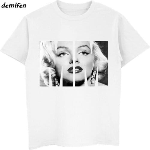 New Fashion Mens Popular Design Marilyn Monroe Chewing Printed T-shirt Short Sleeve Casual Customized Tee Hipster Funny Tops