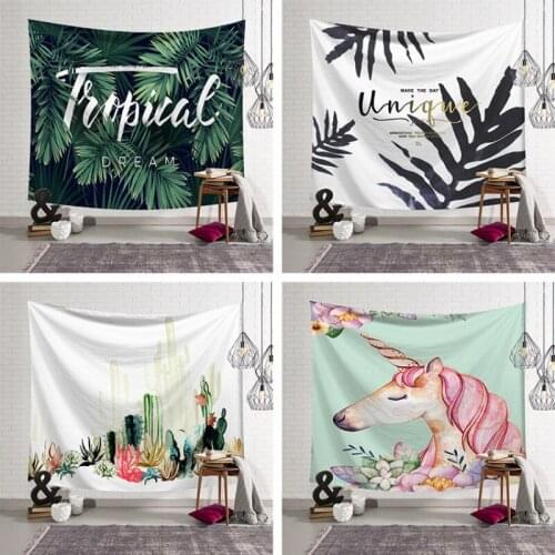 New Green Unicorn Background Cloth Fashion Home Atmosphere Decoration Supplies Hanging Cloth Living Room Bedroom Tapestry