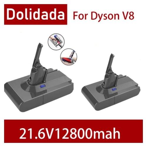 NEW 12800mAh 21.6V Battery For Dyson V8 Battery for Dyson V8 Absolute /Fluffy/Animal/ Li-ion Vacuum Cleaner rechargeable Battery