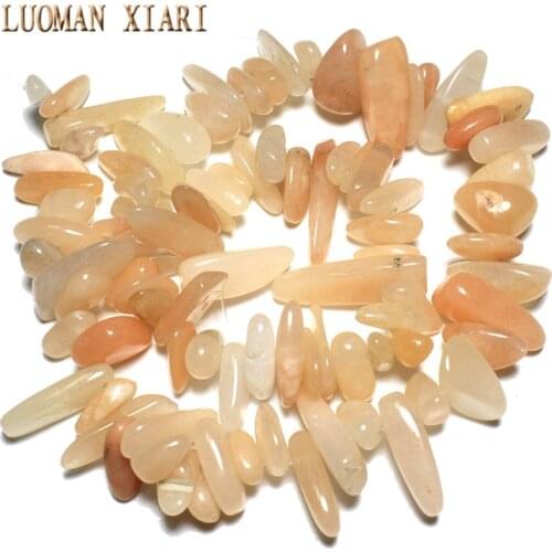 Wholesale 12-18mm Irregular Stick Shape Natural Pink Aventurine Stone Beads For Jewelry Making DIY Necklace Bracelet Strand 15
