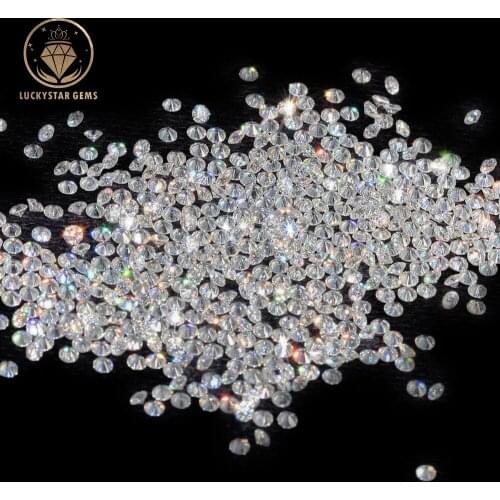Wholesale Loose Round Moissanite Gemstone 0.8~3.0mm Perfect Hearts & Arrows D Color Lab Grown Diamond Stone Small Size
