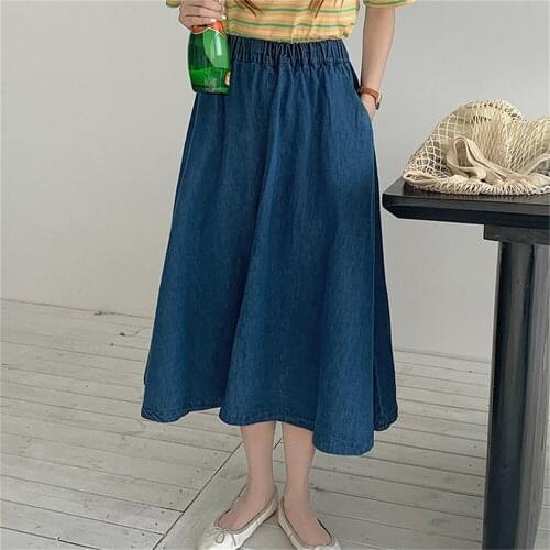 PLAMTEE Denim Skirts For Women