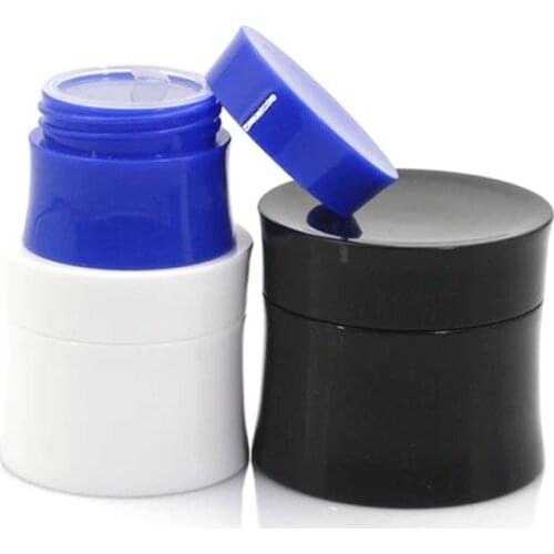 15g 30g 50g empty white black round cosmetic jar container,plastic container for cosmetic packaging Box with screw cover