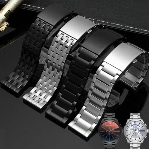 22mm 24mm 26mm 28mm 30mm Stainless Steel Watch Strap for Diesel for DZ4316 DZ7395 DZ7305 Men Metal Solid Wrist Band Bracelet