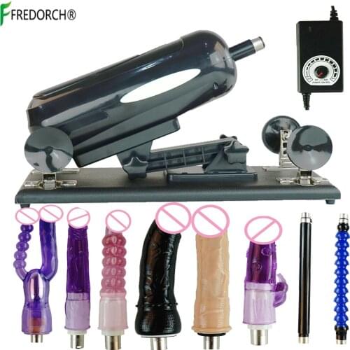 Fredorch Sex Machine for Men and Women Automatic Adjustable Angle Masturbator with 8 Dildos Accessories 3XLR Thrusting Machines
