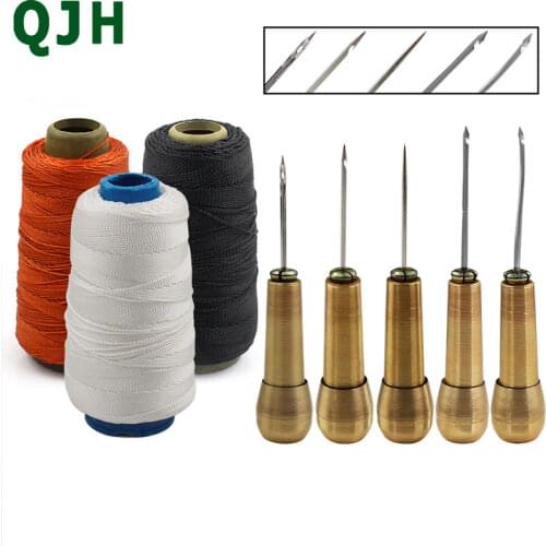 Canvas Leather Sewing Shoes Repair Tool Awl Hand Stitching Taper Leathercraft Needle Thread Kit Leather Craft Sewing Supplies