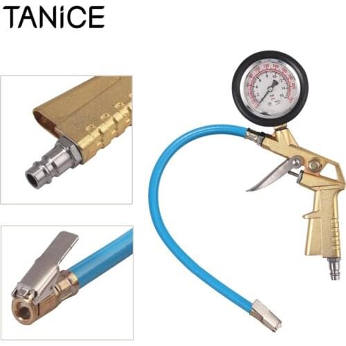 TANiCE High-Precision Shockproof Oil Gauge Tire Pressure Gauge 0-230psi 0-16bar Multi-Function Detection Car Tire Inflation Tool