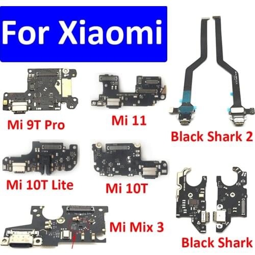 USB Charging Port Dock Connector Board Flex Cable Parts For Xiaomi Mi 9T A3 A2 A1 9 Se 8 Lite Max 3 Black Shark 2POCOPHONE F1
