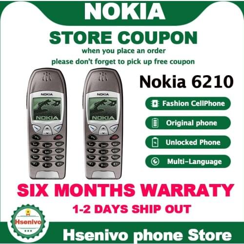 6210 Original Unlocked Nokia 6210 Mobile Cell Phone 2G GSM 900/1800 Unlocked Cellphone Free shipping