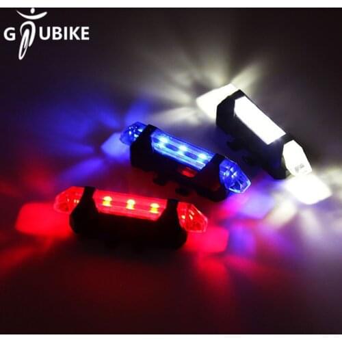GTUBIKE USB Rechargeable Bike Light Portable Hight Quality Bicycle Tail Rear Safety Warning Light Taillight Lamp Super Bright
