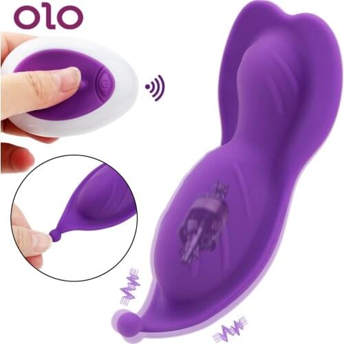 OLO 10 Frequency G Spot Clitoral Stimulator Invisible Vibrating Egg Portable Remote Control Wearable Butterfly Dildo Vibrator