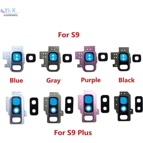 10pcs/lot Rear Camera Glass Lens Frame Holder with lens For Samsung Galaxy S9 g960 / s9 + plus g965