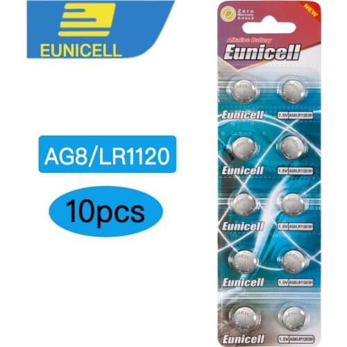 10pcs AG8 Battery 191 381 391 391A 391B 533 553 609 G8 1.5V Alkaline Button Cell batteries